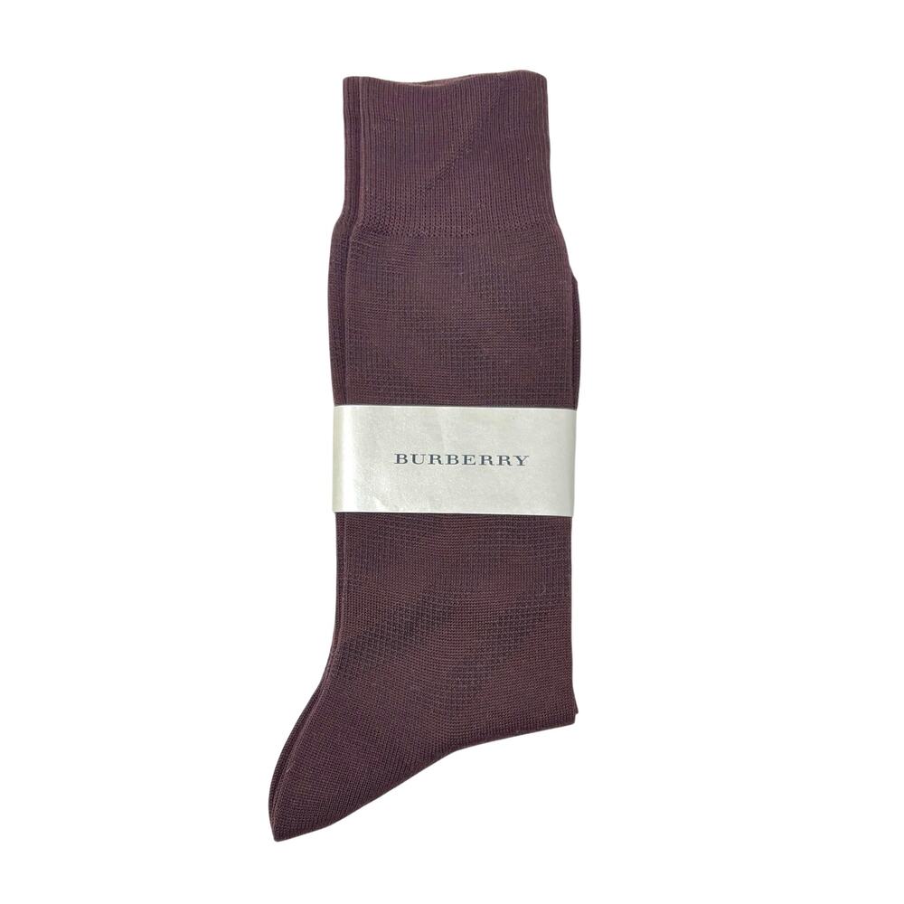 Burberry Dark Red Nova Dress Socks